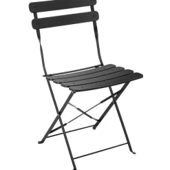 tectake Bistrotafel set Frieda, inklapbaar voor 2 personen, Zwart