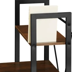 tectake Bureau Hershey 122x61x120cm, Industrieel Hout Donker, Rustiek