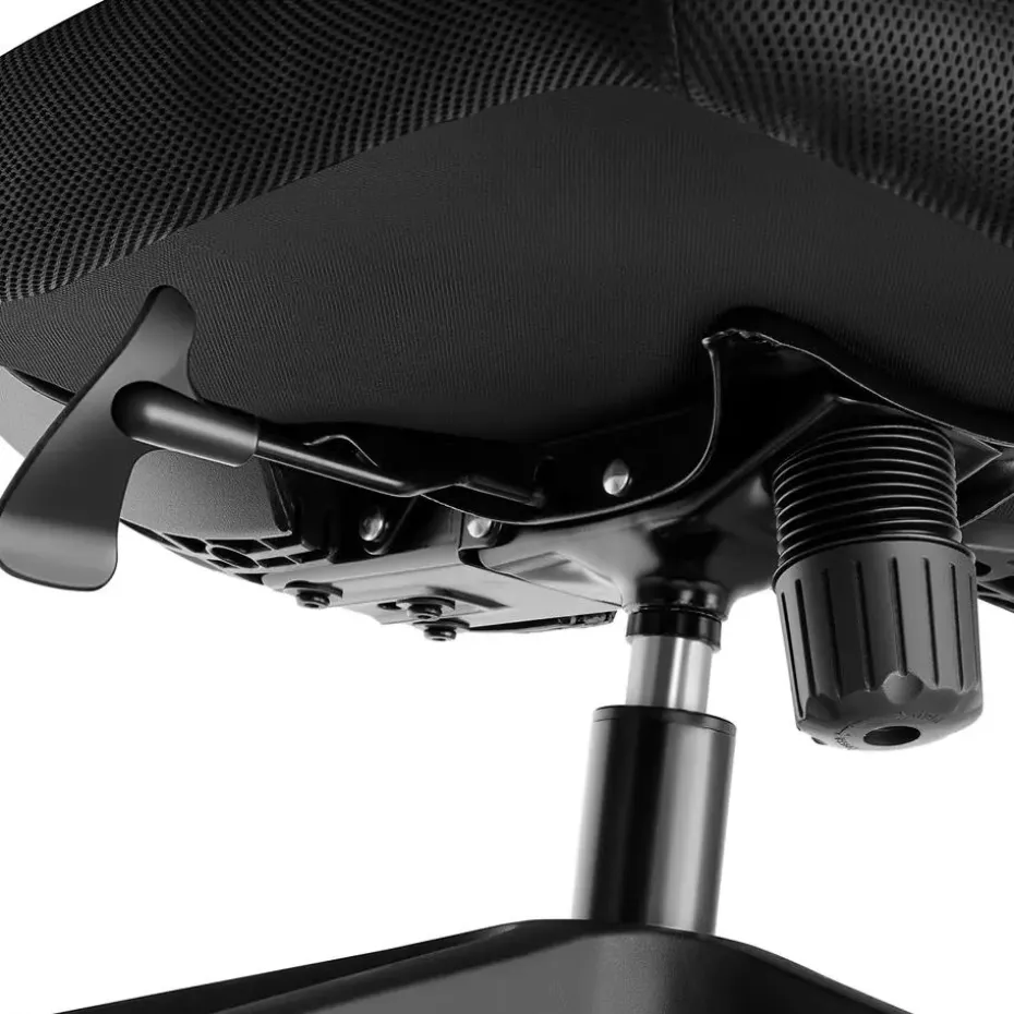 tectake Bureaustoel Phoibe ergonomisch met verstelbare hoofdsteun, Zwart