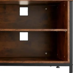tectake Dressoir Navan 147x41x60,5cm, Industrieel Hout Donker, Rustiek