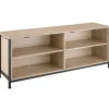 tectake Dressoir Navan 147x41x60,5cm, Industrieel Licht Hout, Eiken Sonoma
