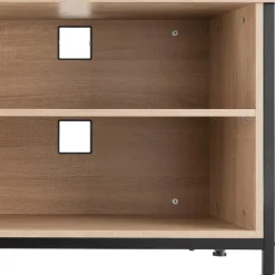 tectake Dressoir Navan 147x41x60,5cm, Industrieel Licht Hout, Eiken Sonoma