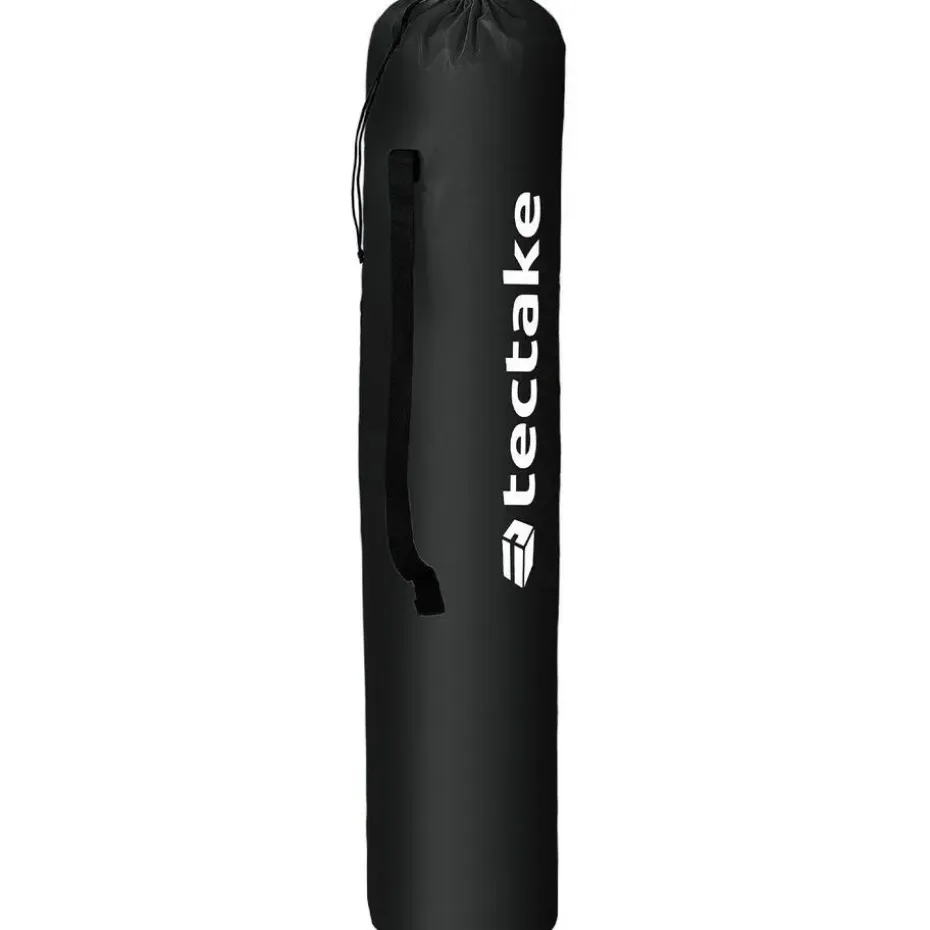 tectake Gestoffeerde campingstoel MTX, opvouwbaar, met bekerhouder, Zwart