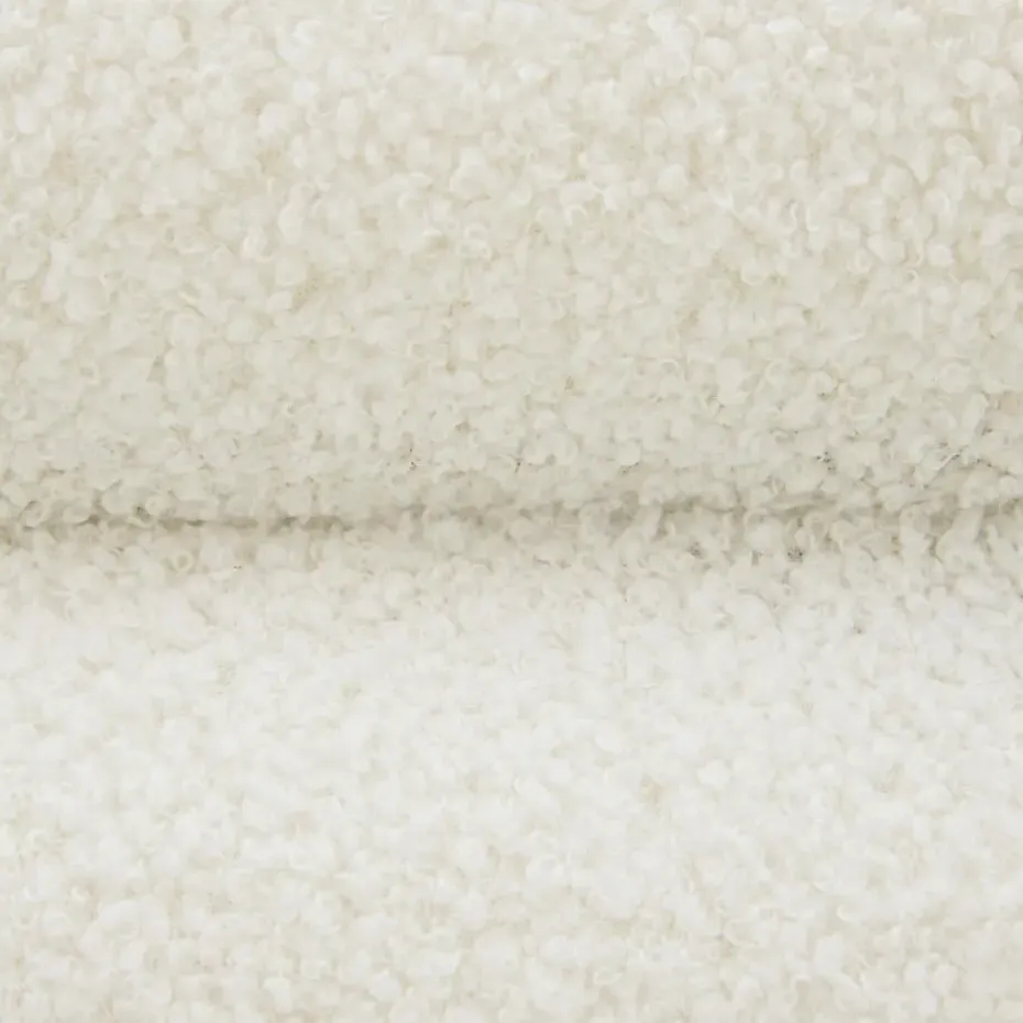 tectake Gestoffeerde zitbank Altu met veel opbergruimte, Bouclé Crèmewit