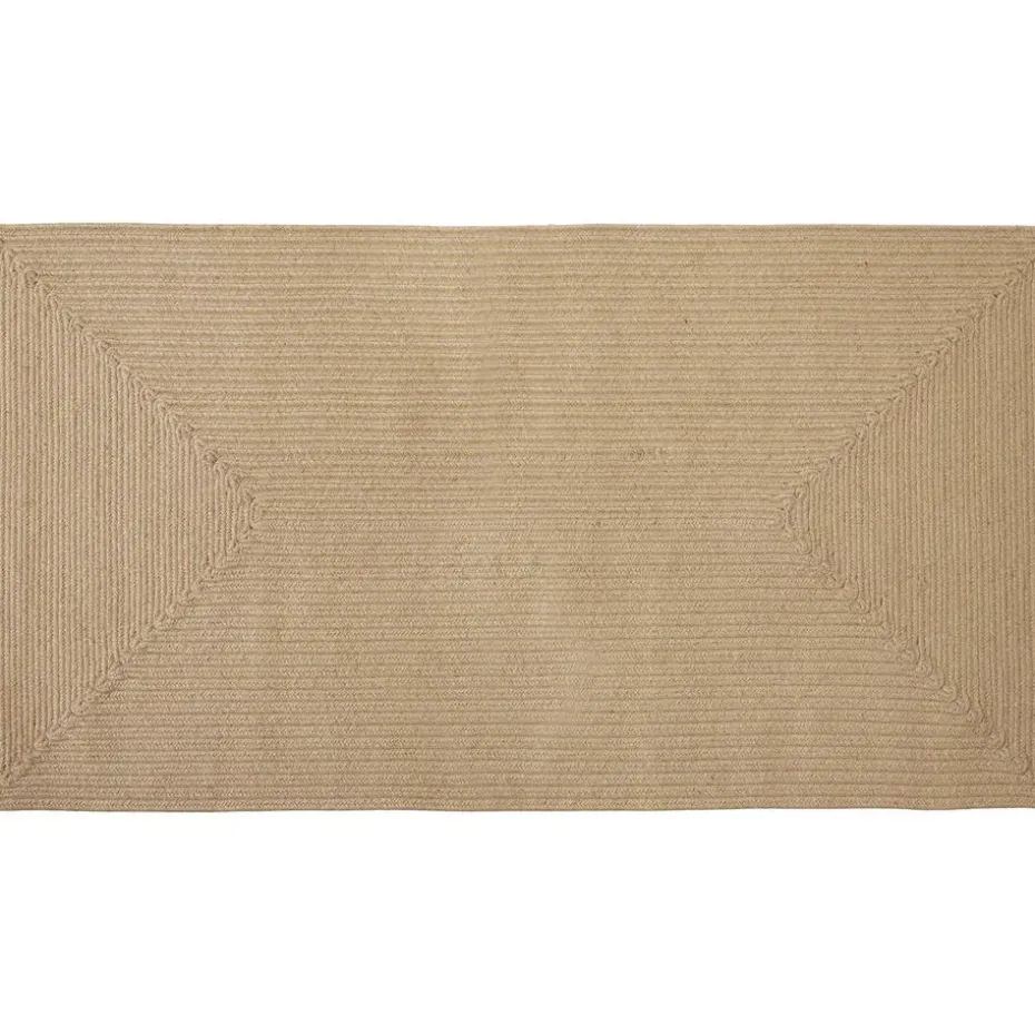 tectake® Gevlochten vloerkleed Vibe van jute, boho-stijl 80 x 150 cm