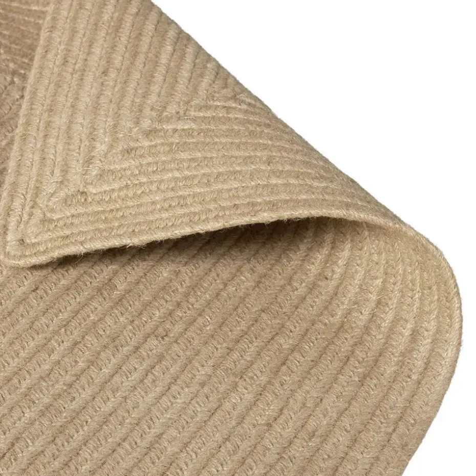 tectake® Gevlochten vloerkleed Vibe van jute, boho-stijl 80 x 150 cm
