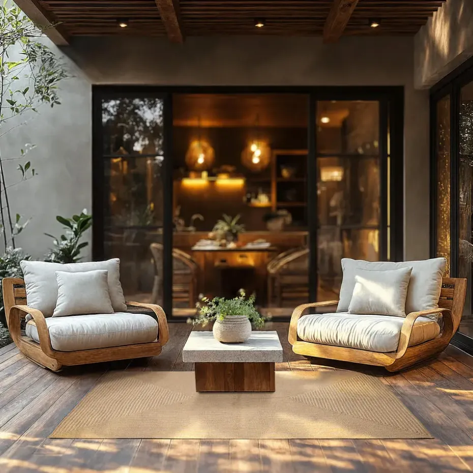 tectake® Gevlochten vloerkleed Vibe van jute, boho-stijl 120 x 170 cm