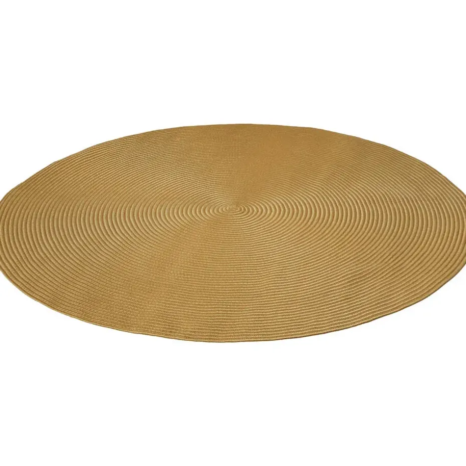tectake® Geweven vloerkleed Raya in jute-look Ø 160 cm - Bruin