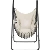 tectake Hangstoel Alison, boho-stijl, draagkracht 160kg, Beige
