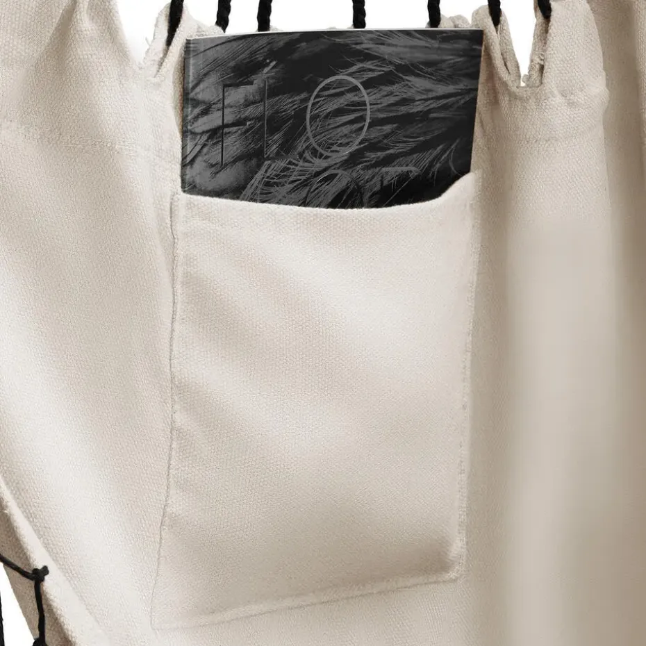 tectake Hangstoel Alison, boho-stijl, draagkracht 160kg, Beige