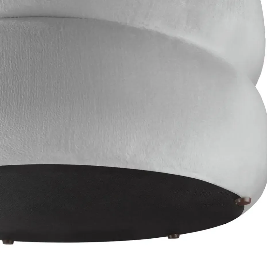 tectake Hocker Altu, gestoffeerd, opbergruimte, Fluweellook Grijs