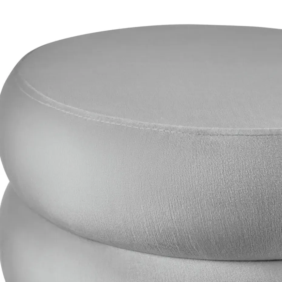 tectake Hocker Altu, gestoffeerd, opbergruimte, Fluweellook Grijs