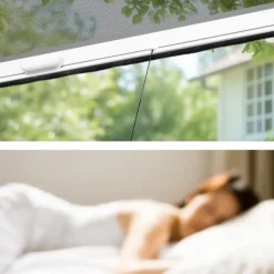 tectake Insectenwerend rolgordijn - 90 x 160 cm - Wit
