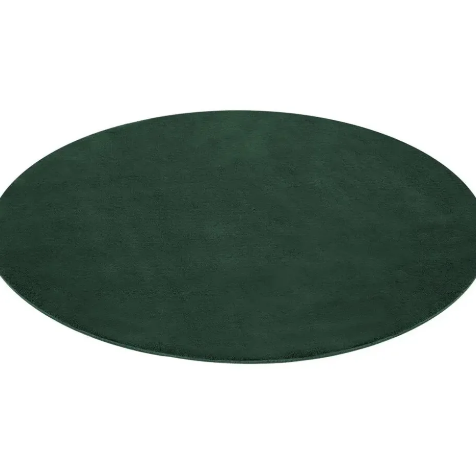 tectake® Kortpolig vloerkleed Soft Zone Ø 120 cm - Groen