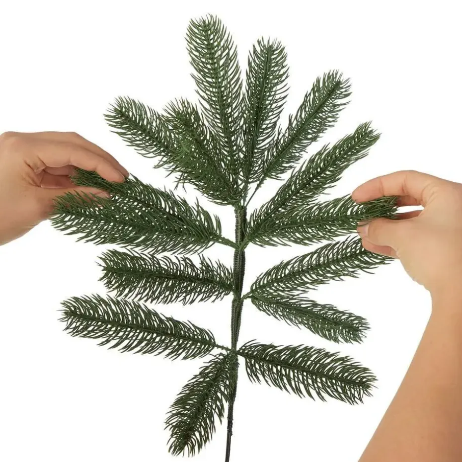 tectake Kunstkerstboom met spuitgegoten metalen standaard, Groen