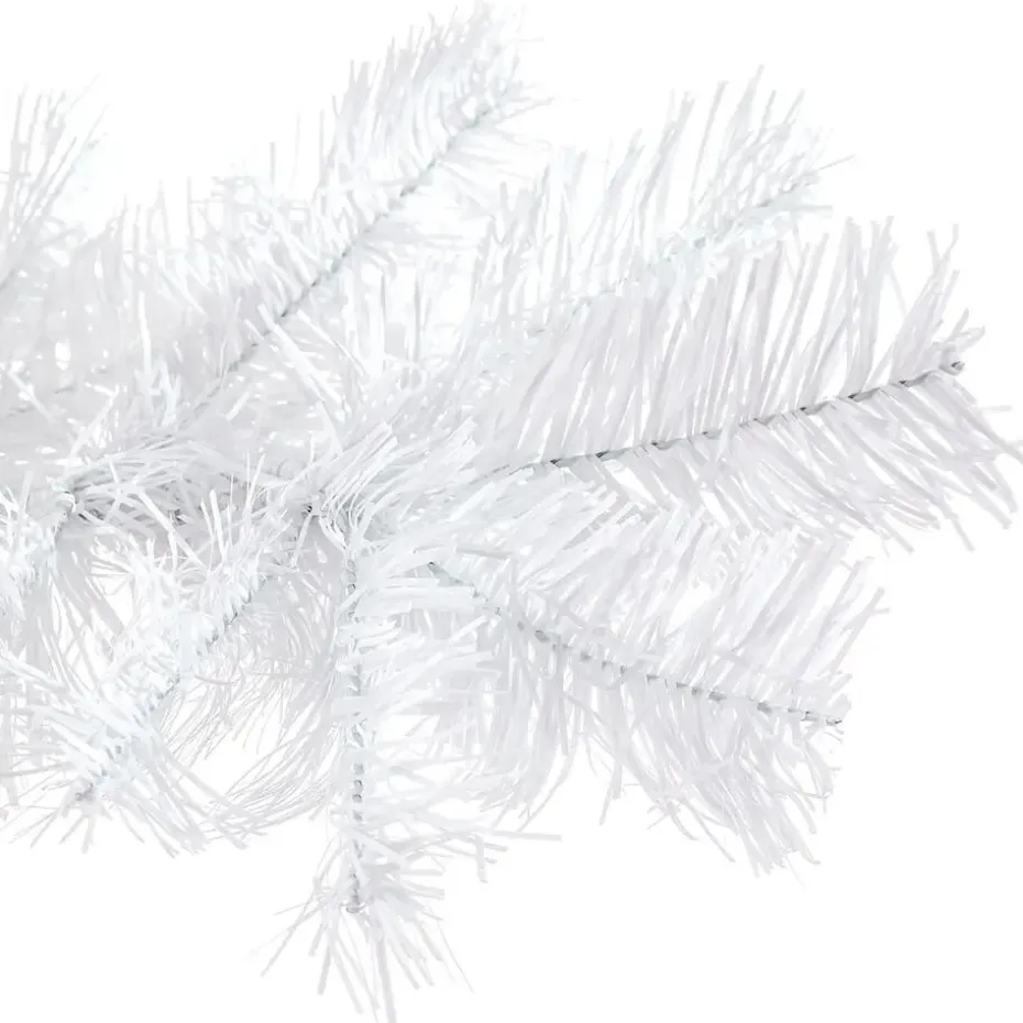 tectake Kunstkerstboom natuurgetrouw met metalen standaard wit, Wit