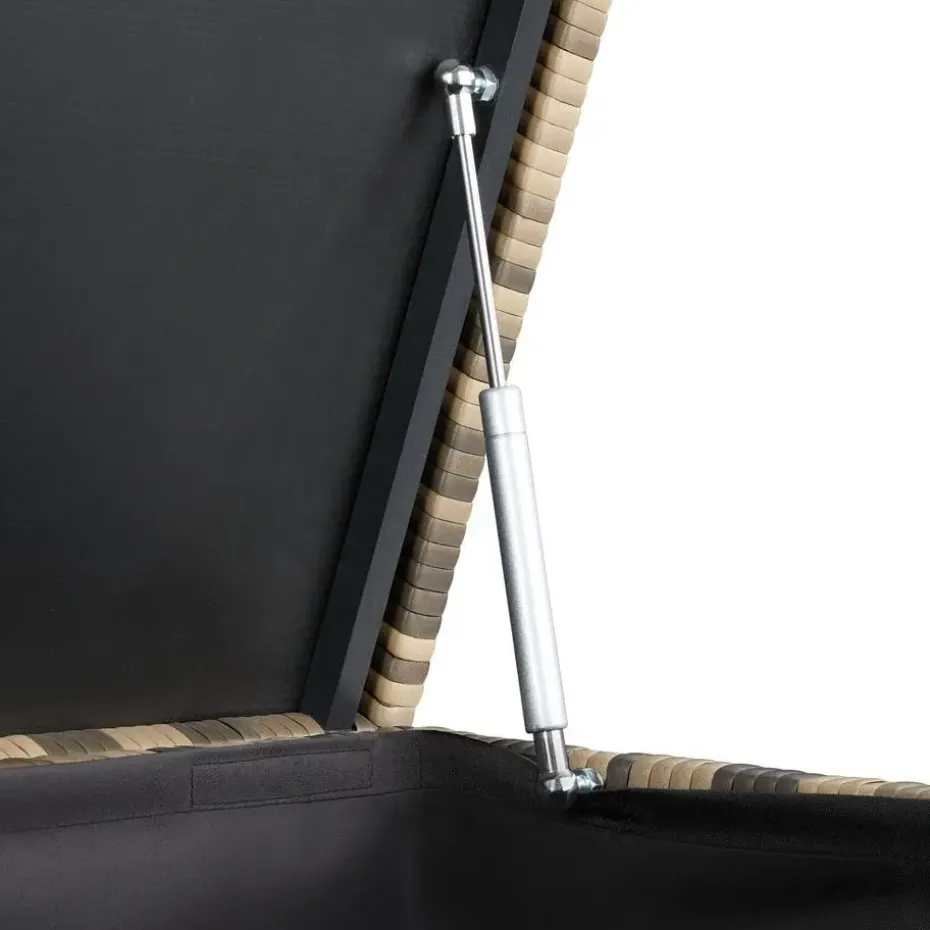 tectake Kussenbox Oslo met aluminium frame 145x82,5x79,5cm, Natuur
