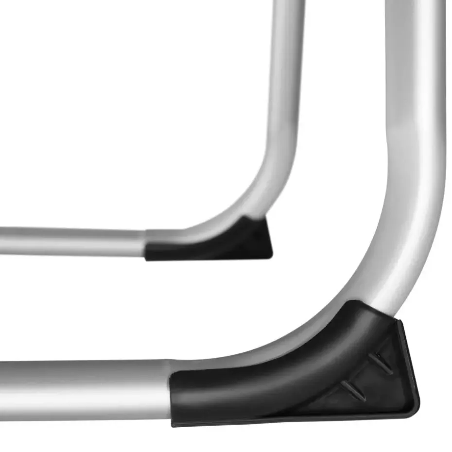 tectake Ligbed Aurelie van aluminium, 6 niveaus, Zwart