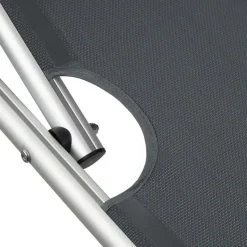 tectake Ligbed Aurelie van aluminium, 6 niveaus, Grijs