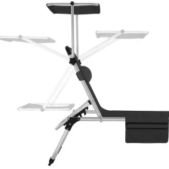 tectake Ligbed Lorella gestoffeerd, inklapbaar, Zwart