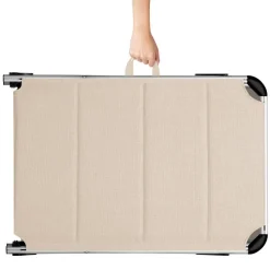 tectake Ligbed Lorella gestoffeerd, inklapbaar, Beige