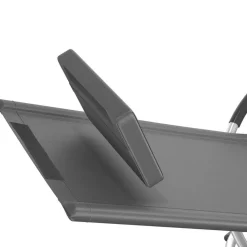 tectake Ligbed Paulina ergonomisch, opvouwbaar, 150 kg, Grijs