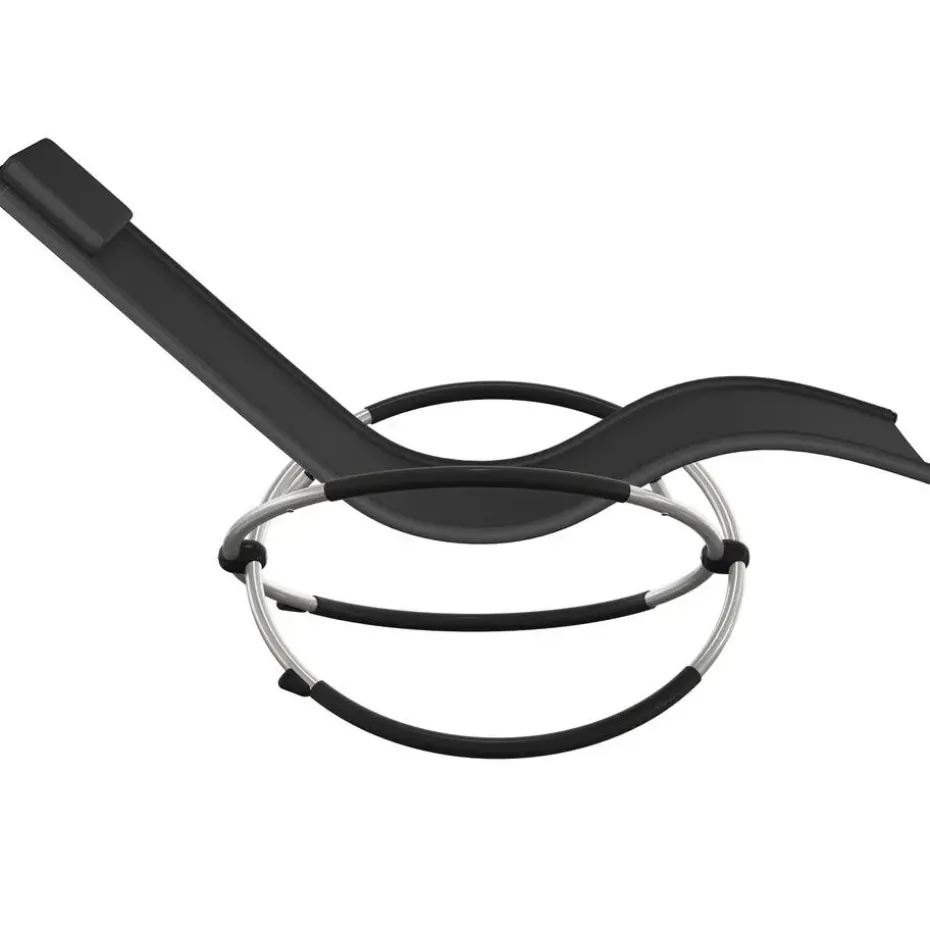 tectake Ligbed Paulina ergonomisch, opvouwbaar, 150 kg, Zwart