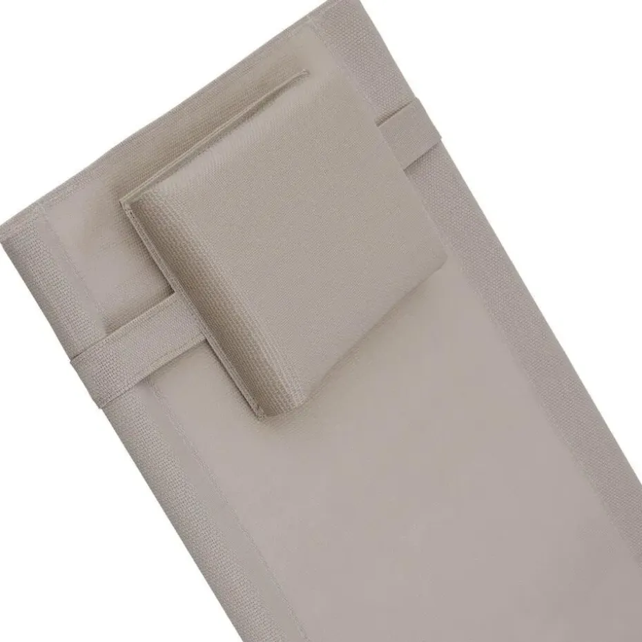 tectake Ligstoel Taya, ergonomisch, schommelfunctie, Beige