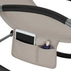 tectake Ligstoel Taya, ergonomisch, schommelfunctie, Beige