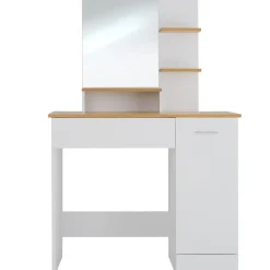 tectake Makeup-tafel Zoe , Wit/beuken