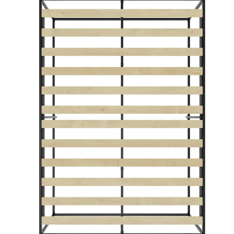 tectake Metalen bedframe Kyoto met lattenbodem, 250 kg, 140 x 200 cm, Zwart