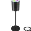 tectake Moderne tafellamp Corly, LED, 7 lichtkleuren, dimbaar, Zwart