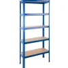 tectake Opslagrek 5 niveaus, Blauw