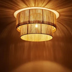 Tectake Plafondlamp Boho - Jute Hanglamp 40W voor Woonkamer/Slaapkamer