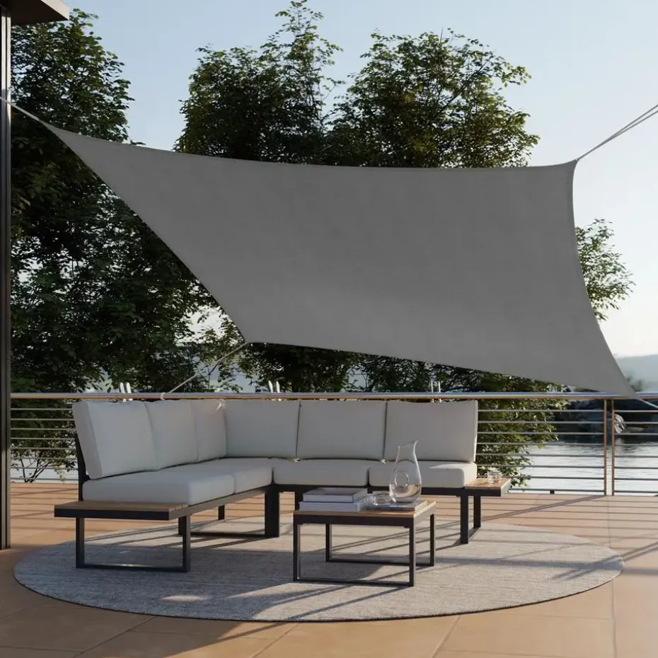 tectake Schaduwdoek Sunny, weerbestendig HDPE-materiaal met UV-bescherming