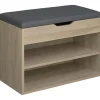 tectake Schoenenkast Jasmina met zitkussen 60x30x43,5cm