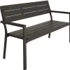 tectake Tuinbank Line 2-zitter met aluminium frame 128x59x88cm, Donkergrijs