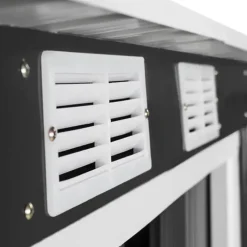 tectake Tuinhuis met hellend dak, Grijs/wit