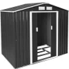 tectake Tuinhuis met zadeldak , Grijs/wit