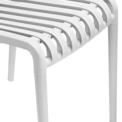 tectake Tuinstoelen Alcudia, weerbestendig, stapelbaar, Crème