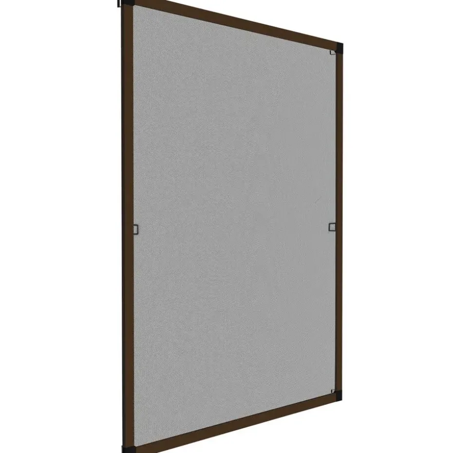 tectake Vliegenhor voor raamkozijnen - 100 x 120 cm - Bruin