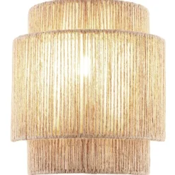 tectake Wandlamp Lignea Lux van jute in boho-stijl, 40W, Natuur
