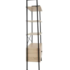 tectake Wandrek Brentwood 57,5x34x173cm, Industrieel Licht Hout, Eiken Sonoma