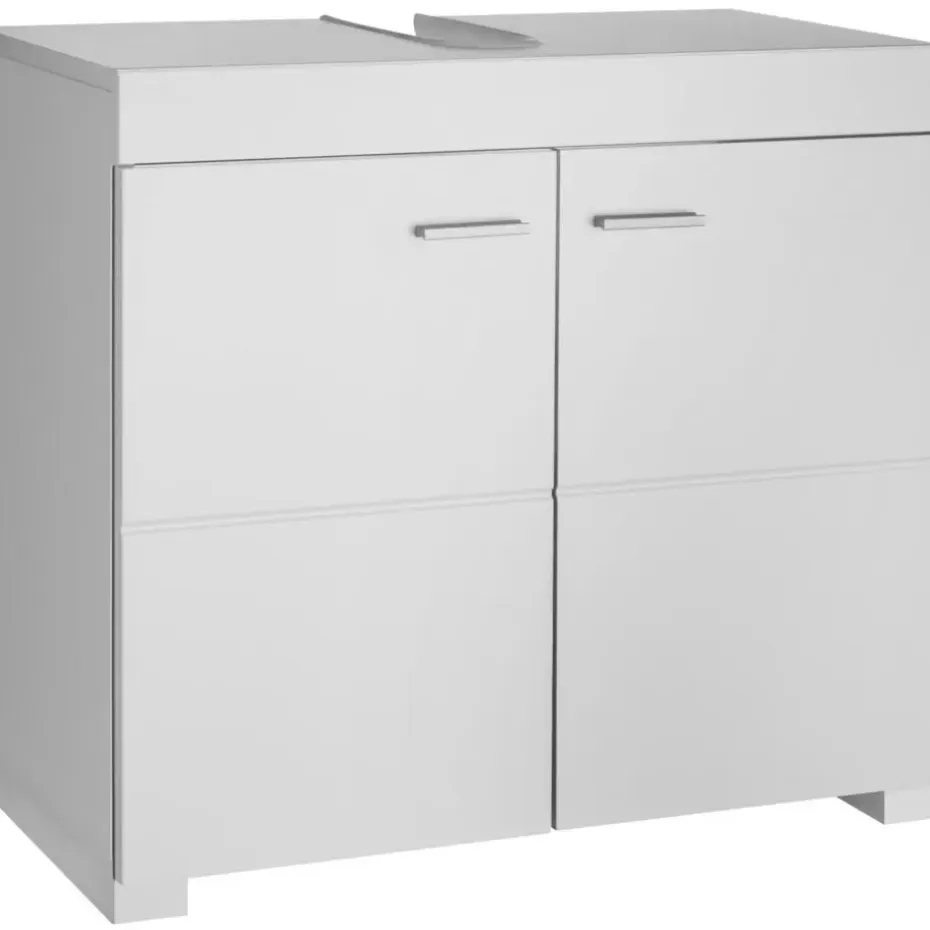 tectake Wastafelonderkast Idris, 2 vakken, draagkracht 35 kg, Wit