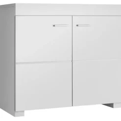 tectake Wastafelonderkast Idris, 2 vakken, draagkracht 35 kg, Wit
