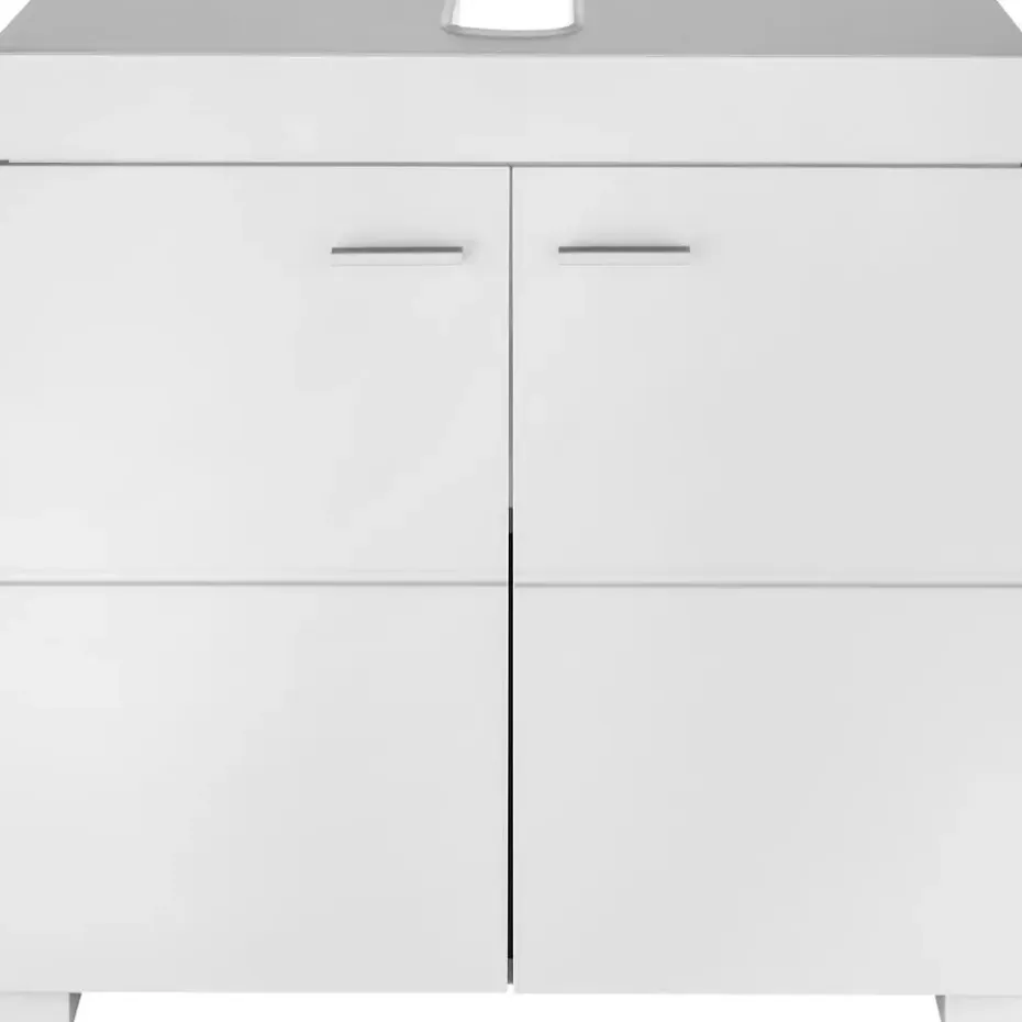 tectake Wastafelonderkast Idris, 2 vakken, draagkracht 35 kg, Wit