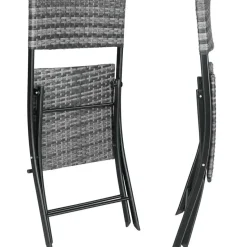 tectake Wicker balkonset Trevi, Grijs