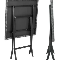 tectake Wicker balkonset Trevi, Grijs