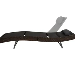 tectake Wicker ligbed Moana, Bruin Mix