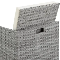 tectake Wicker tuinset Manhattan 4+4+1 met aluminium frame en beschermhoes